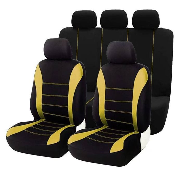 Catzon Car Seat Cover Composite Sponge Universal Fit Cars Suv-yellow