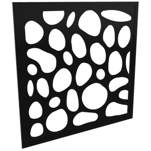 ProtectorAl 300 - 940 x 300 - 940mm Black Riverstone Framed Composite Decorative Panel