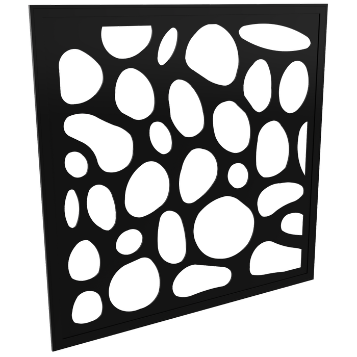 ProtectorAl 300 - 940 x 300 - 940mm Black Riverstone Framed Composite Decorative Panel