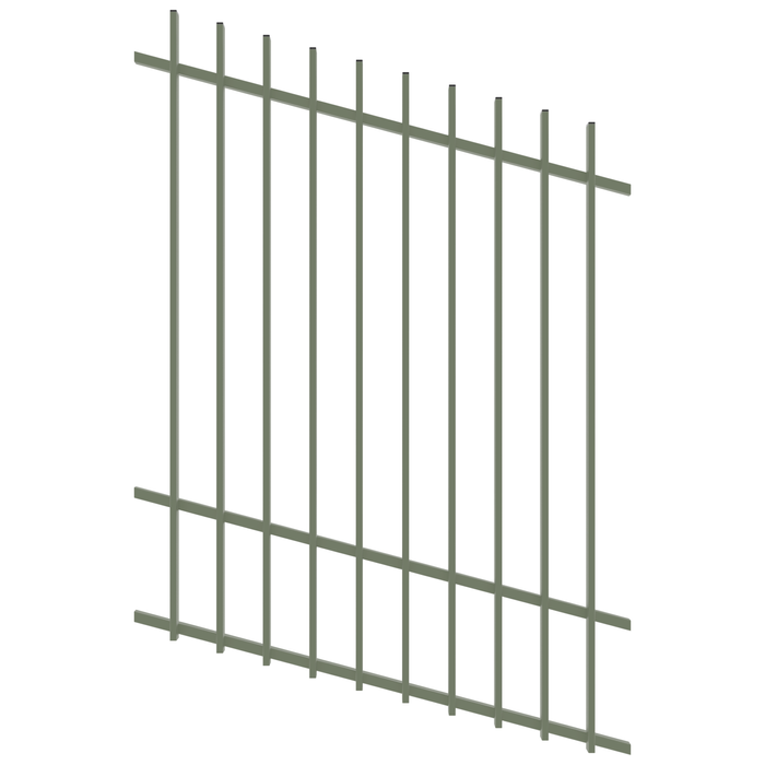 ProtectorAl 350 - 1200 x 1500mm Pale Eucalypt Raked Up to 15º Radiator Pool Fence Panel