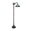 G&g Blue Dragonfly Edwardian Tiffany Floor Lamp