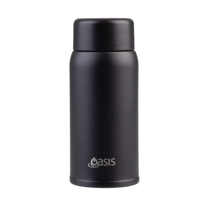 Oasis Stainless Steel Double Wall Insulated Mini Mini Drink Bottle 150ml - Black