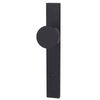 Builders Choice 225mm Matt Black Long Plate Flat Face Knob Entrance Set 