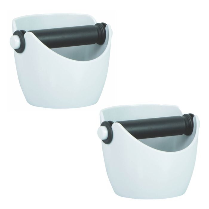 Avanti Coffee Knock Box Espresso Grinds Waste Tamper Bin Grey - Set Of 2