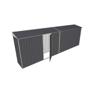Build-a-Shed 0.8 x 6 x 2m Skillion Shed with Single Hinged Side Door - Grey