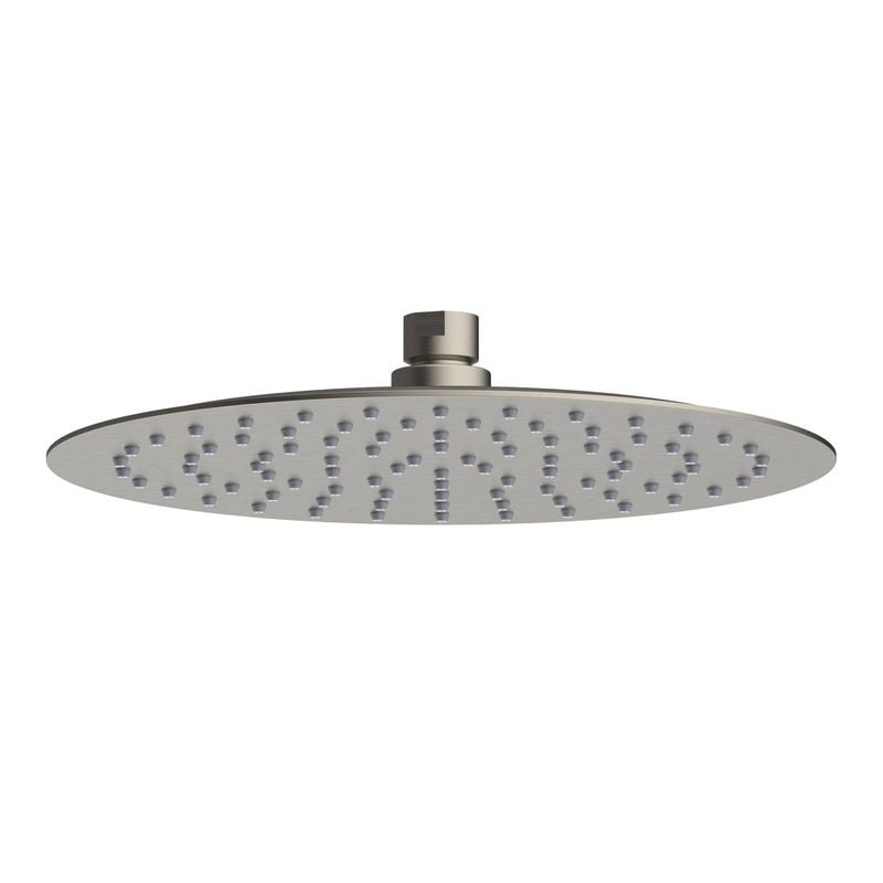 Mondella Resonance 250mm Brushed Nickel Round Shower Head WELS 3 Star 9L/min