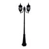 Oriel Lighting Highgate Twin Tradtional Outdoor Post Light Black