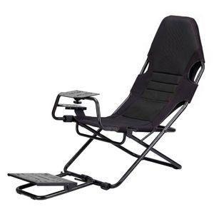 Artiss Steel Foldable Racing Simulator Cockpit Seat Wheel Stand Gear Shifter Mount Black