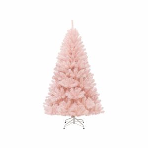 Costway 1.8M Pink Christmas Tree Hinged Xmas Decoration w/617 Tips