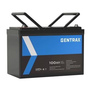 Gentrax 100ah Lithium Battery – 12v 1280wh, Lightweight Deep Cycle For Rv, Camping & Solar