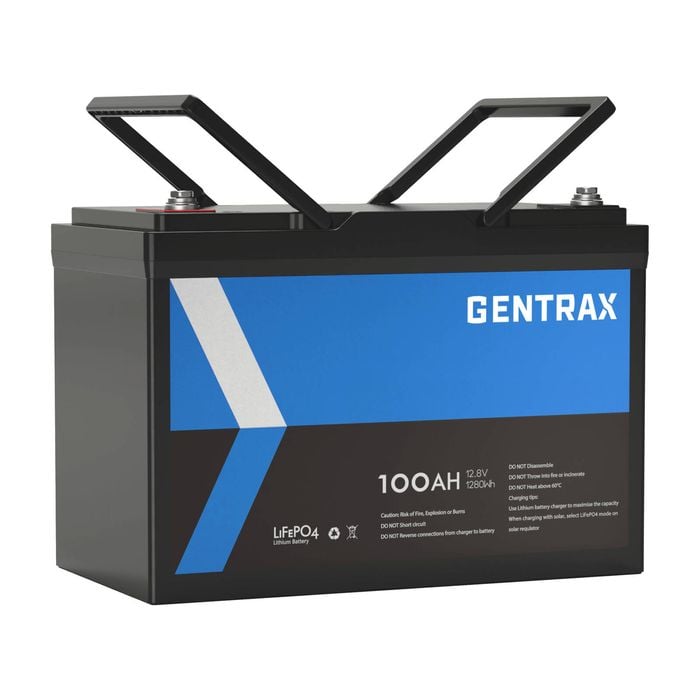 Gentrax 100ah Lithium Battery – 12v 1280wh, Lightweight Deep Cycle For Rv, Camping & Solar