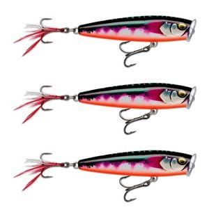 3x Rapala 9.5cm Skitter Pop Elite Topwater Fishing Lures - Gilded Toman
