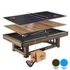 Topone Udyr 7ft/8ft 3-in-1 Multi-functional Table/pool Table/table Tennis Table/dining Table Black/blue Felt - Black, 8ft Table
