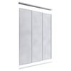 Lugna 2400 x 1800mm Clear Anodised Mirror Wardrobe Triple Sliding Doors