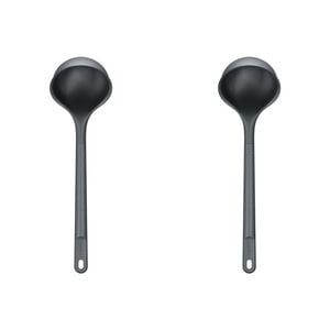 2PK Zyliss Soup Ladle Silicone/Nylon Cooking Utensil 32cm - Grey