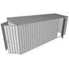 Build-a-Shed 1.5 x 5.2 x 2m Single Hinged Side Door Skillion Shed - Zinc