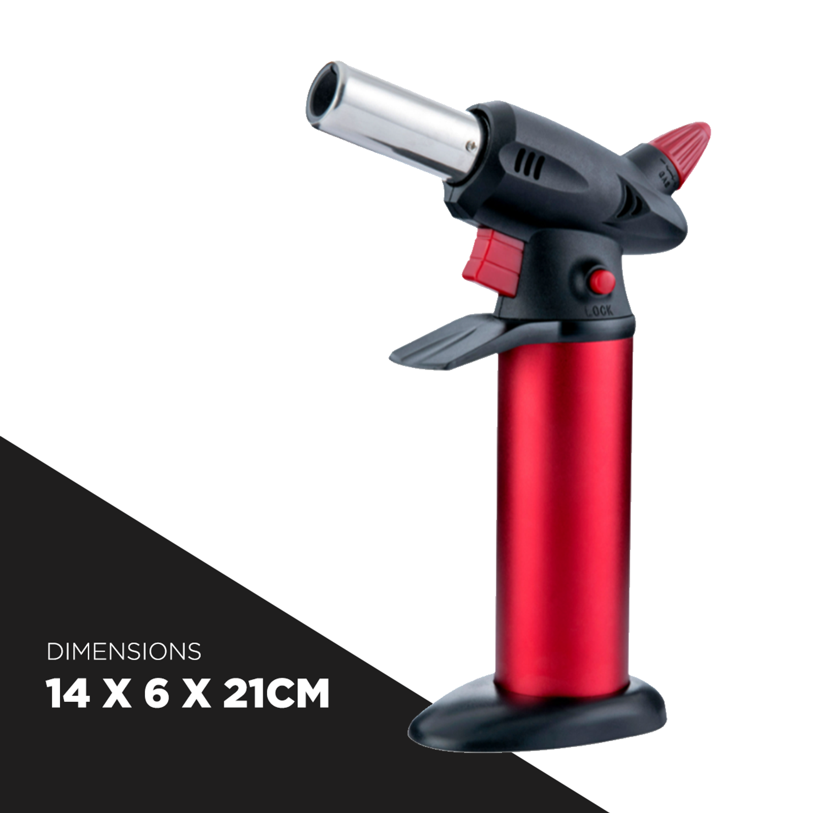 Gourmet Kitchen Refillable Butane Kitchen Blow Torch Red And Black Bunnings Australia