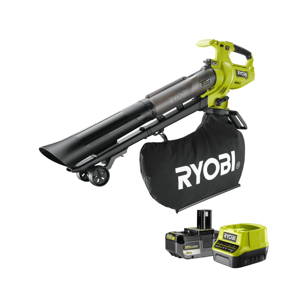 Ryobi 18V ONE 6.0Ah HP Garden Vacuum And Sweeper Kit Bunnings Australia