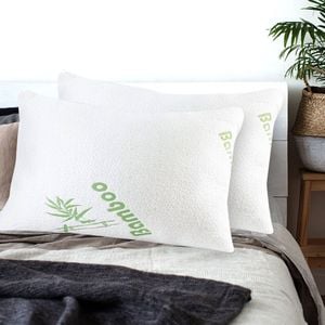 DreamZ 2x Memory Foam Pillow Bamboo Cushion Hypoallergenic Cover 70x40cm