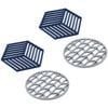 4PK Davis & Waddell Silicone Trivet 18cm/19cm Assorted