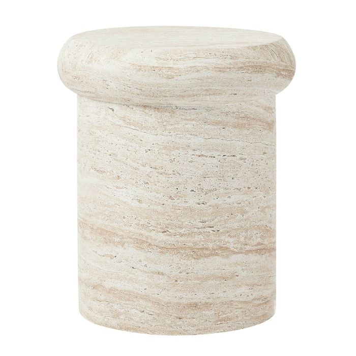 Cooper & Co. Luna 38cm MgO Travertine Look Stool