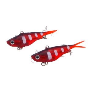 Swimerz 95mm Soft Vibe Opaque Red, 2 Pack