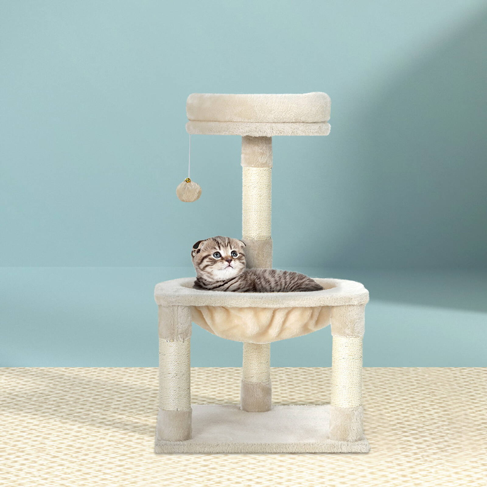 i.Pet 69cm Wooden Kitten Cat Tree Bunnings Australia