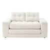Ufurniture 142cm Convertible 2 Seater Sofa Bed w/ 2 Pillow Boneless Corduroy Loveseat Floor Sleeper Sofa Beige