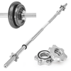 Alston 1.5m Straight Barbell Rod 25mm Standard Steel Weightlifting Bar Non-slip Knurled Handle