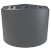 Melro Tanks 35000L Metal Grey Round Poly Water Tank