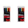 2x 6pc Tombow Dual Brush/fine Pen Marker Water-based Sketching/drawing Primary