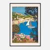 Galrie L'été Sur La Cote D'Azur - Vintage French Riviera Art Print by Roger Broders, Black Frame, 50 x 70cm (20 x 28inch)