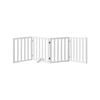 Alopet 4 Panels Wooden Pet Gate Dog Fence Safety Stair Barrier Security Door