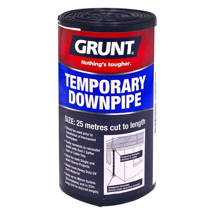 Grunt 90mm x 25m Temporary 100um Polythene Downpipe Roll