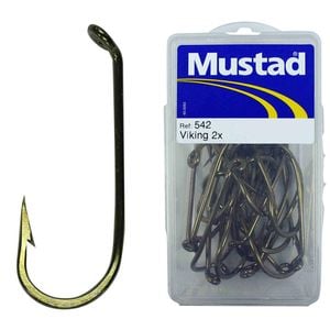 Mustad 542 - Size 5/0 Qty 25 - Viking Bronzed Forged 2x Strong