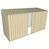 Build-A-Shed 1.2 x 3.7 x 2.0m Skillion Single Sliding Side Door Shed - Cream