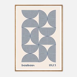 Galrie Bauhaus 1923 Geometric Art Print - Modern Minimalist Wall Decor, Wood Frame, A4 21 x 30cm (8 x 12inch)