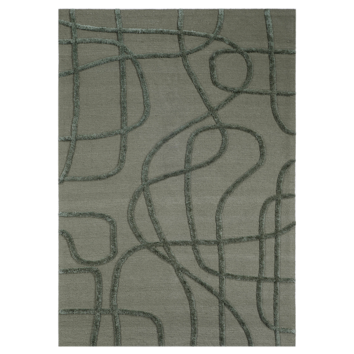 Gripwell 200 x 300cm Green Tufted Polyester Rug
