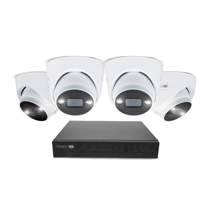 Swann AdvancedX Wired 8-Channel Security System with 4 Dome Cameras