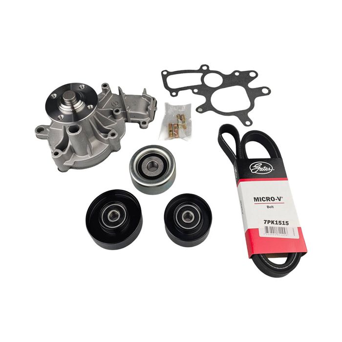 Drive Belt WP + 3 Engine Pulleys For Toyota Hilux KUN16 KUN26 1KD-FTV 1KDFTV