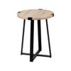 Criterion 450mm Oak Side Table with Black Frame