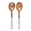 2pc J.Elliot Home Bindi 30cm Salad Server Spoon/Fork Set - Grey Beige