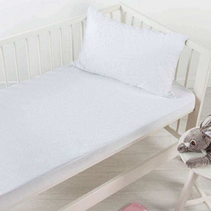 Dreamaker Baby Cotton Terry Towelling Waterproof Mattress Protector - Cot Standard