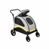 P&P Multicolored Foldable Pet Stroller With 4 Wheels And Breathable Mesh For Large Dogs