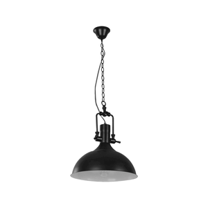Oriel Lighting Cottage One Light Single Pendant Light - Black 37cm