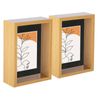 Nicola Spring 3d Deep Box Photo Frames - 5 X 7" With 4 X 6" Mount - Light Wood - Pack Of 5