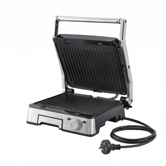 Devanti 2000W 3-in-1 Panini Press Grill Sandwich Maker 180° Open 4 Slice