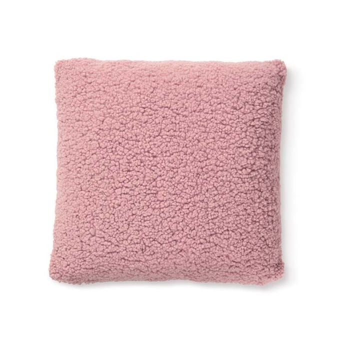 Bedding House 45cm x 45cm Mauve Sherpa Filled Cushion 45x45cm