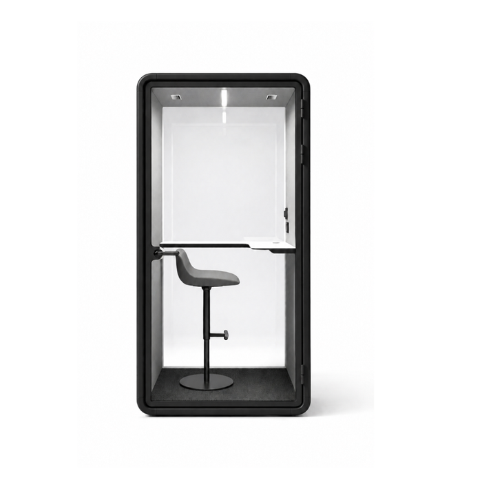 Focuspod Solo Acoustic Office Pod — 1 Person Soundproof Phone Booth (black)
