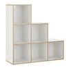 Janet Stepped Display Unit Shelving 90W x 90h White